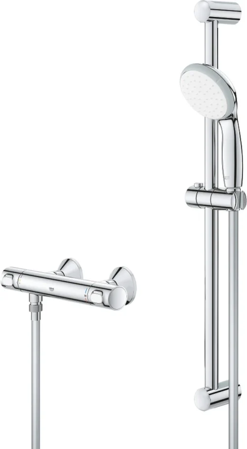 GROHE Precision Flow Thermostatische Douchekraan Met Douchegarnituur - EcoJoy® - 15cm - 34841000