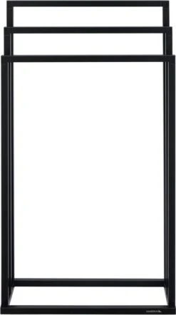 Sealskin Tube - Handdoekrek Vrijstaand - Zwart -Badkamer Kast Winkel 670x1200 1