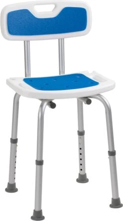 Douchestoel Met Douchekop Houders En Handgrepen- Antislip - Lichtgewicht En In Hoogte Verstelbaar - Douchekruk