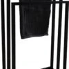 Badkamerhanger Handdoekenrek 3 Armen Zwart