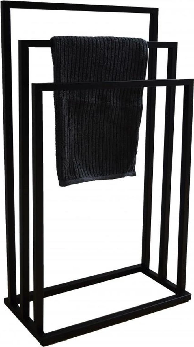 Badkamerhanger Handdoekenrek 3 Armen Zwart 1 Badkamerhanger Handdoekenrek 3 Armen Zwart