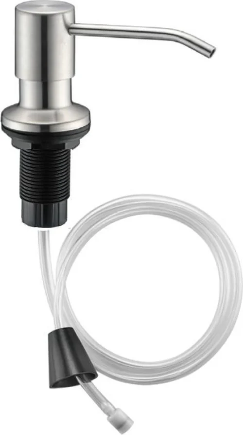 Mizzo Zeepdispenser 300ML - Zeeppompje Excl. Flacon - Inbouw Keukenblad - Gebogen Mond - RVS - Handgeldispenser