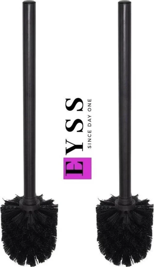 Toiletborstel Mat Zwart - WC Borstel - Set Van 2