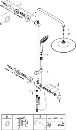 GROHE QuickFix Vitalio Joy 260 Regendouche - Ø 26 Cm - 3 Straalsoorten - Zonder Thermostaatkraan -Badkamer Kast Winkel 703x1200 1