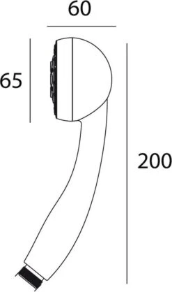 Tiger Como Handdouche - Douchekop Ø 7,5 Cm - Volle Straal - Chroom -Badkamer Kast Winkel 709x1200 1