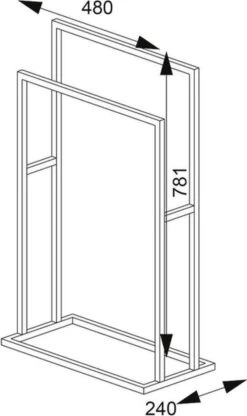 Sealskin Carré - Handdoekrek - 24 X 48 X 78,5 Cm - Vrijstaand - Zwart 11 Sealskin Carré - Handdoekrek - 24 X 48 X 78,5 Cm - Vrijstaand - Zwart -Badkamer Kast Winkel 712x1200