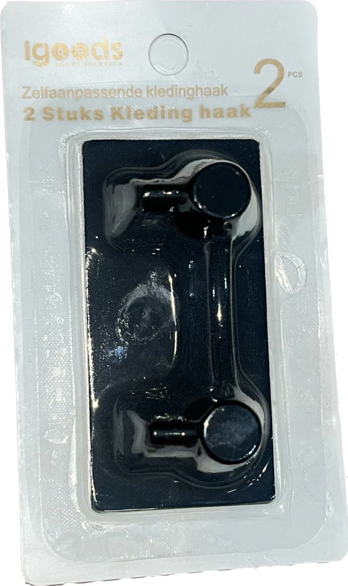 Igoods Handdoekhaakjes Zelfklevend - Badkamer & Keuken - Handdoekhouder Zwart | 2 In 1 2 Igoods Handdoekhaakjes Zelfklevend - Badkamer & Keuken - Handdoekhouder Zwart | 2 In 1 - Afbeelding 2