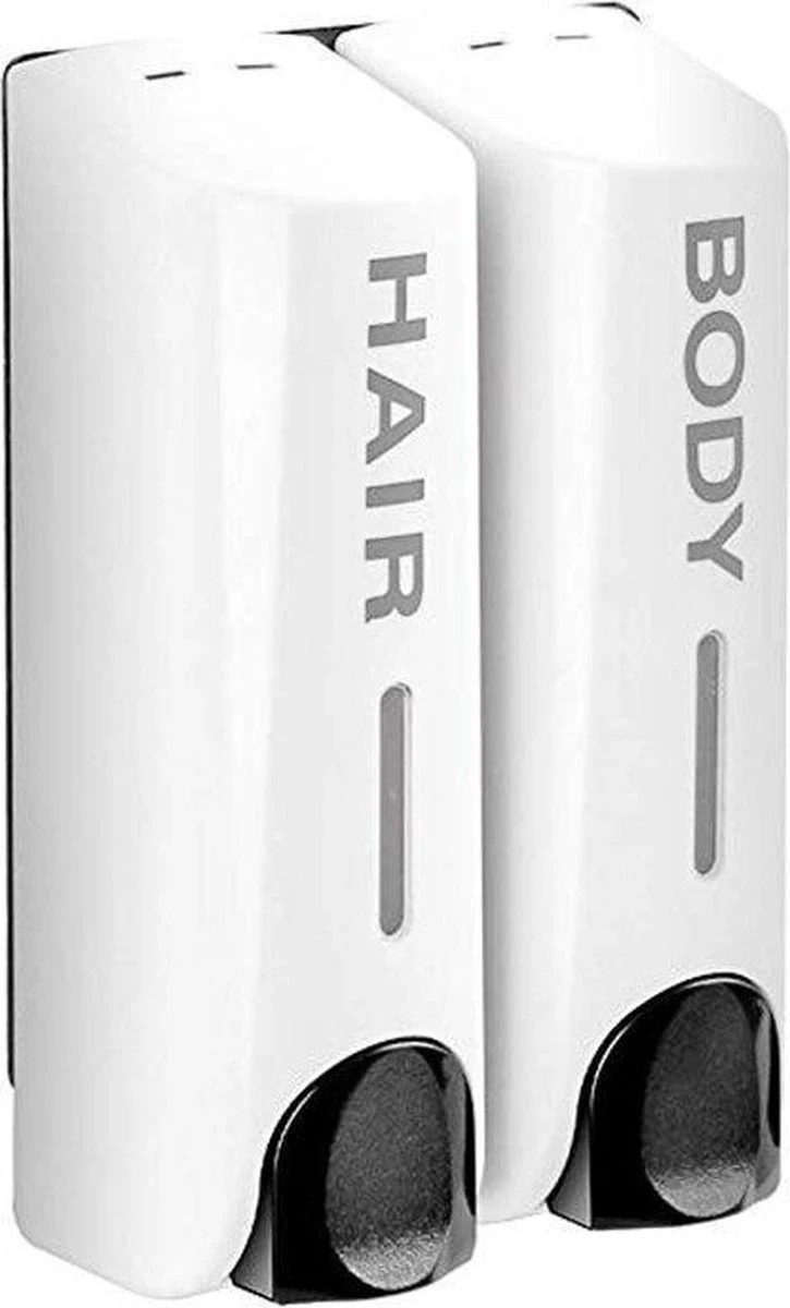 WiseGoods Luxe Zeepdispenser Shampoo - Desinfectie Dispenser Wandmontage Zeep Pomp - Zeeppompje Douche - Badkamer Muur - Wit 2st 1 WiseGoods Luxe Zeepdispenser Shampoo - Desinfectie Dispenser Wandmontage Zeep Pomp - Zeeppompje Douche - Badkamer Muur - Wit 2st