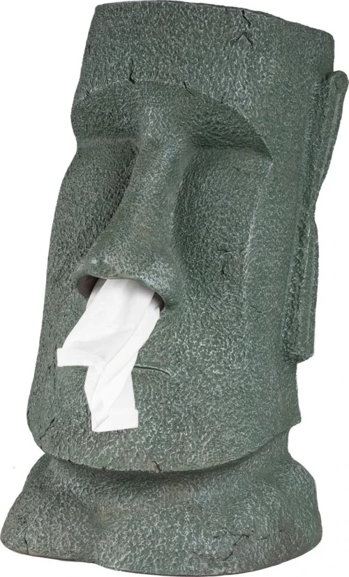 Rotary Hero® Moai - Tissue Box Houder Voor Zakdoeken Tissue Dispenser Cosmeticadoekjesbox - Voor Keuken Badkamer Slaapkamer - Rechthoekig - 18x19x31.5 Cm