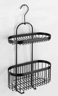 WENKO Doucherek 2-laags Classic Plus Black Mat Zwart - Doucherek Zonder Boren - Doucherek Hangend Zwart 14 WENKO Doucherek 2-laags Classic Plus Black Mat Zwart - Doucherek Zonder Boren - Doucherek Hangend Zwart -Badkamer Kast Winkel 728x1200