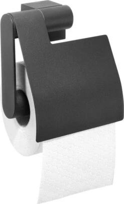 Tiger Nomad Toiletrolhouder Met Klep - Zwart