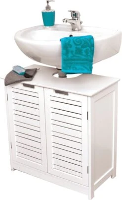 Merkloos Stockholm - Wastafel Onderkast - Wastafelmeubel - Badkamerkast - Wit - H70 X B60 X D30 - Badkamer Onderkast