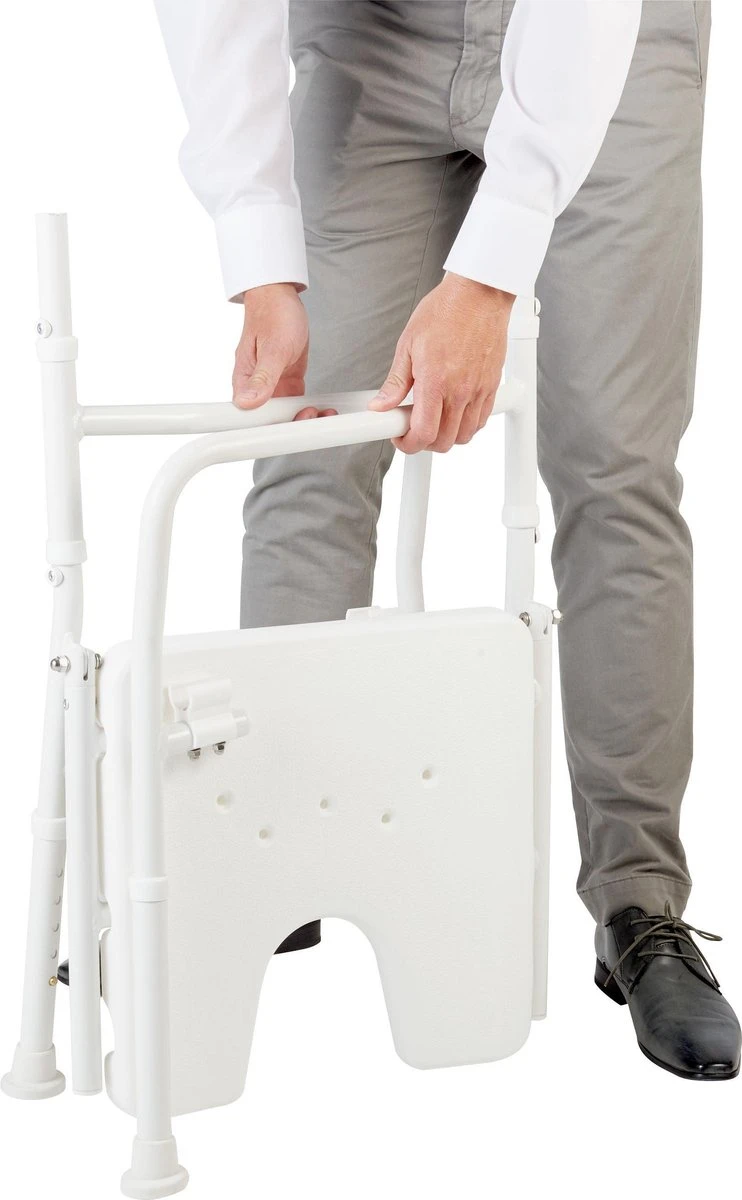 VITILITY Douchestoel - Opvouwbaar - Wit - Douchezitje 2 VITILITY Douchestoel - Opvouwbaar - Wit - Douchezitje - Afbeelding 2