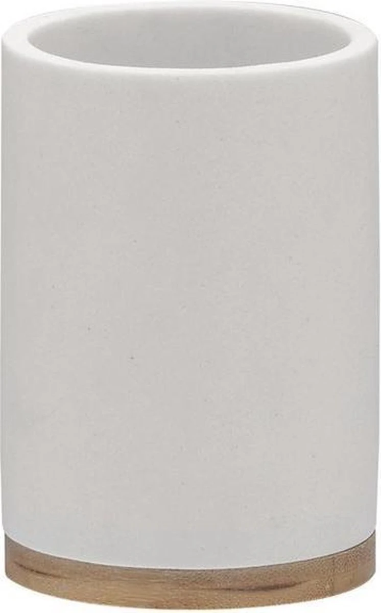 Sealskin Grace - Tandenborstelbeker Vrijstaand - Wit 1 Sealskin Grace - Tandenborstelbeker Vrijstaand - Wit