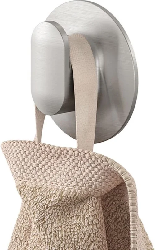 Tiger Cooper - Handdoekhaak Medium Met Zelfklevende Wandsteun - RVS Geborsteld