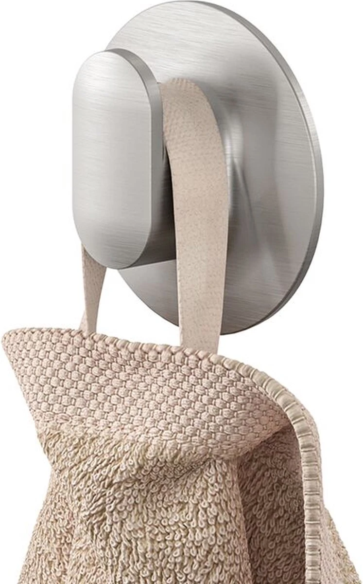 Tiger Cooper - Handdoekhaak Medium Met Zelfklevende Wandsteun - RVS Geborsteld 1 Tiger Cooper - Handdoekhaak Medium Met Zelfklevende Wandsteun - RVS Geborsteld