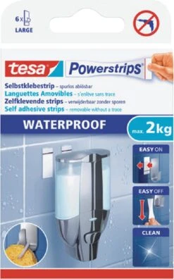 Tesa Powerstrips Large Waterproof Klusbenodigdheden - Klusbenodigdheden - Huishouden - Plakstrips/powerstrips - Dubbelzijdig - Zelfklevend - Tape/strips/plakkers -Badkamer Kast Winkel 748x1200 3