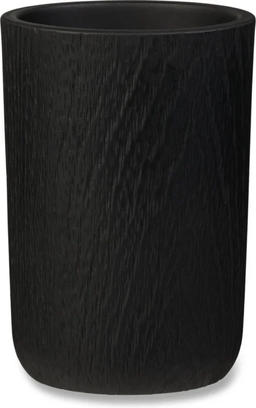 Blokker Tandenborstelbeker Luna - Zwart - ø7,5x10,3 Cm