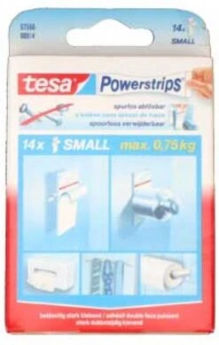Tesa Powerstrips Dubbelzijdige Kleefstrips Small - 14 Stuks -Badkamer Kast Winkel 762x1200
