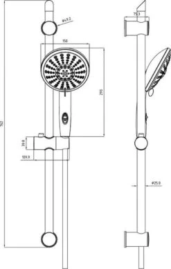 SCHÜTTE Florenz Doucheset Met Handdouche - 56 Tot 67 Cm Glijstang - 5 Standen - Chroom -Badkamer Kast Winkel 762x1200 3