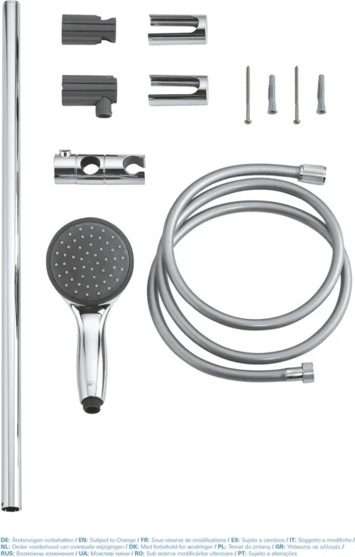 GROHE QuickFix Vitalio Start II Doucheset - Waterbesparende Handdouche - ø 10 Cm - Glijstang 60 Cm - Doucheslang 175 Cm 17 GROHE QuickFix Vitalio Start II Doucheset - Waterbesparende Handdouche - ø 10 Cm - Glijstang 60 Cm - Doucheslang 175 Cm -Badkamer Kast Winkel 765x1200 4