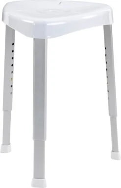 Hoek Douchekruk Verstelbaar - Wit - Driehoek Douchezitje - Belastbaar Tot 136 Kg