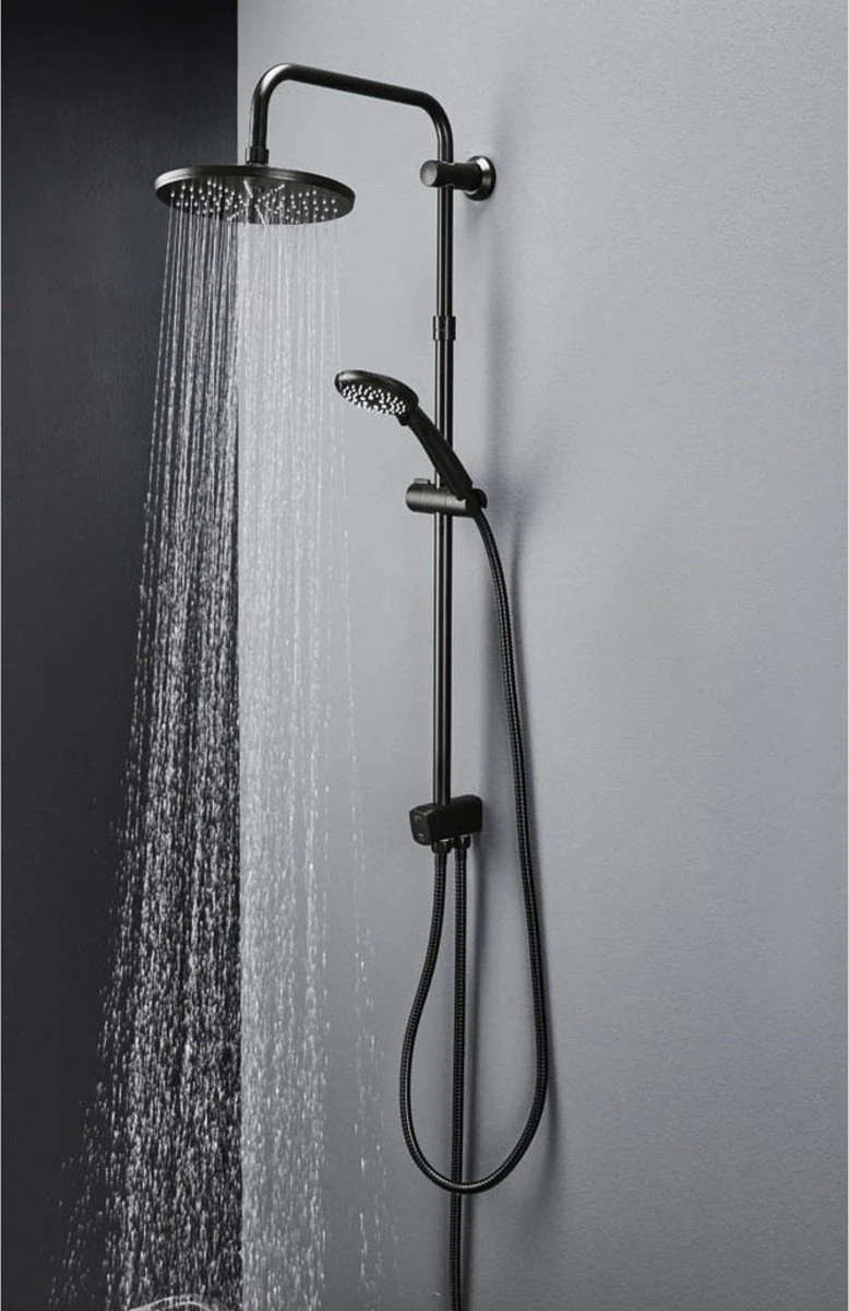 Livarno Home Regendouche Set Zwart 80-120cm Hoogte Verstelbaar 1 Livarno Home Regendouche Set Zwart 80-120cm Hoogte Verstelbaar