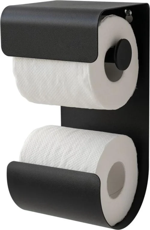 Sealskin Brix - Toiletrolhouder Dubbel - Zwart
