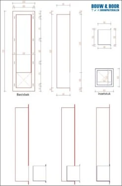 SAAR -Inbouw Toilet Reserve Rolhouder RVS - Met - MAT WIT - Inzetstuk , (uitneembaar) -72 X 20 X 13 Cm - Inbouwdiepte 12 Cm -Badkamer Kast Winkel 788x1200 1