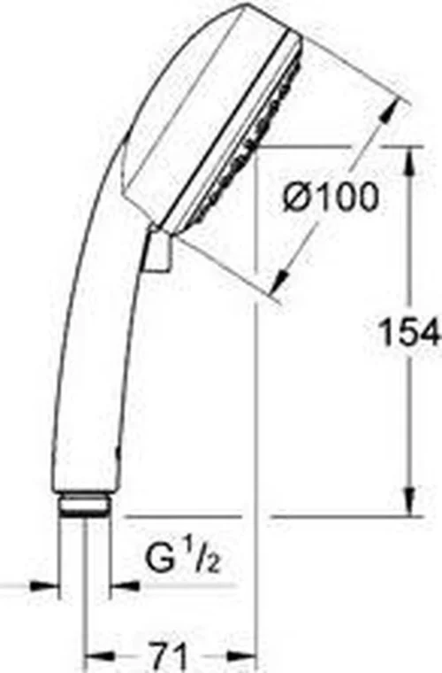 GROHE Vitalio Comfort Douchekop III - Ø 10 Cm - 9,5 L/min -Badkamer Kast Winkel 789x1200 3