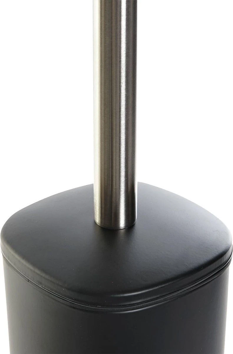 Toiletborstel Zwart Met Houder Van Kunststof 38 Cm - Wc-borstels 2 Toiletborstel Zwart Met Houder Van Kunststof 38 Cm - Wc-borstels - Afbeelding 2