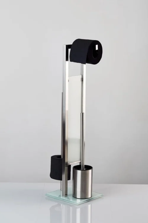 WENKO Toiletbutler Rivalta RVS Mat - Toiletborstel Met Houder, Toiletrolhouder En Reserverolhouder -Badkamer Kast Winkel 799x1200 14