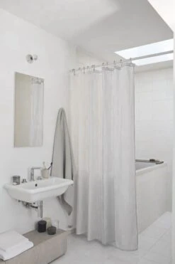 3BMT Douchegordijn Met Ringen - Transparant - 180 X 200 Cm -Badkamer Kast Winkel 799x1200 35