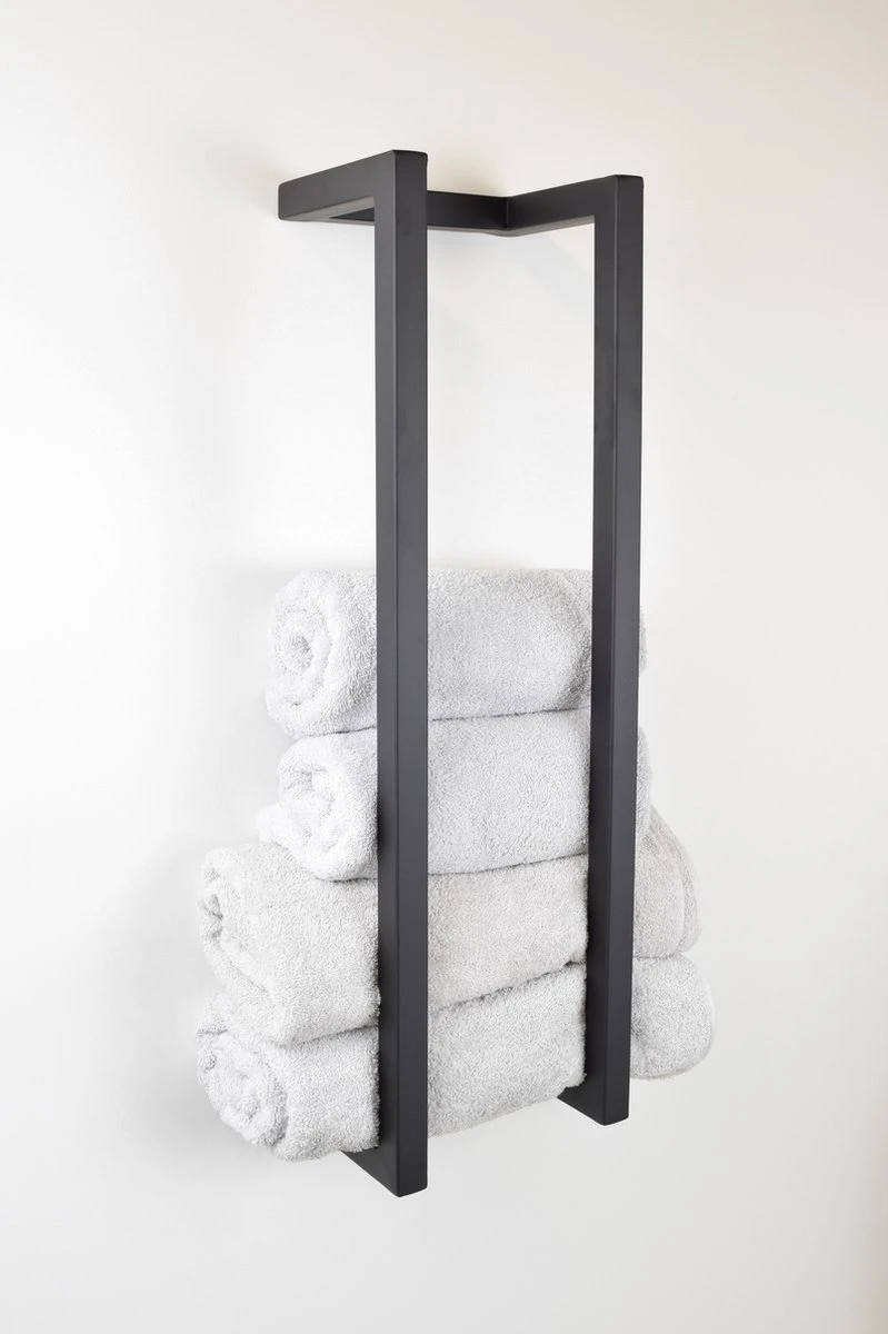 LOFT42 Wandhanddoekenrek Small - Zwart - Metaal - 67x20x15 6 LOFT42 Wandhanddoekenrek Small - Zwart - Metaal - 67x20x15 - Afbeelding 6