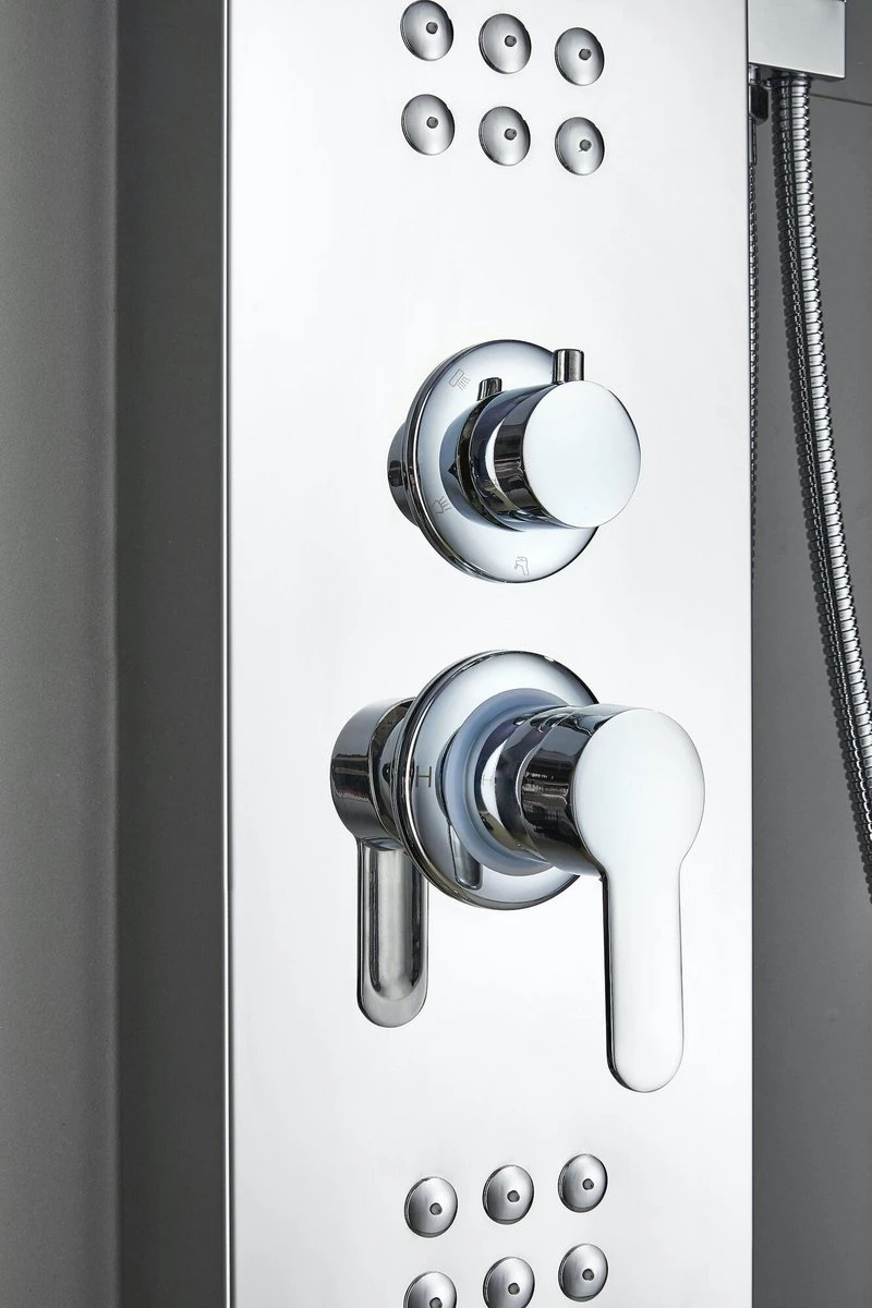 Badplaats Douchepaneel Toulon - RVS - Regendouche Met Mengkraan En Douchekop 6 Badplaats Douchepaneel Toulon - RVS - Regendouche Met Mengkraan En Douchekop - Afbeelding 6