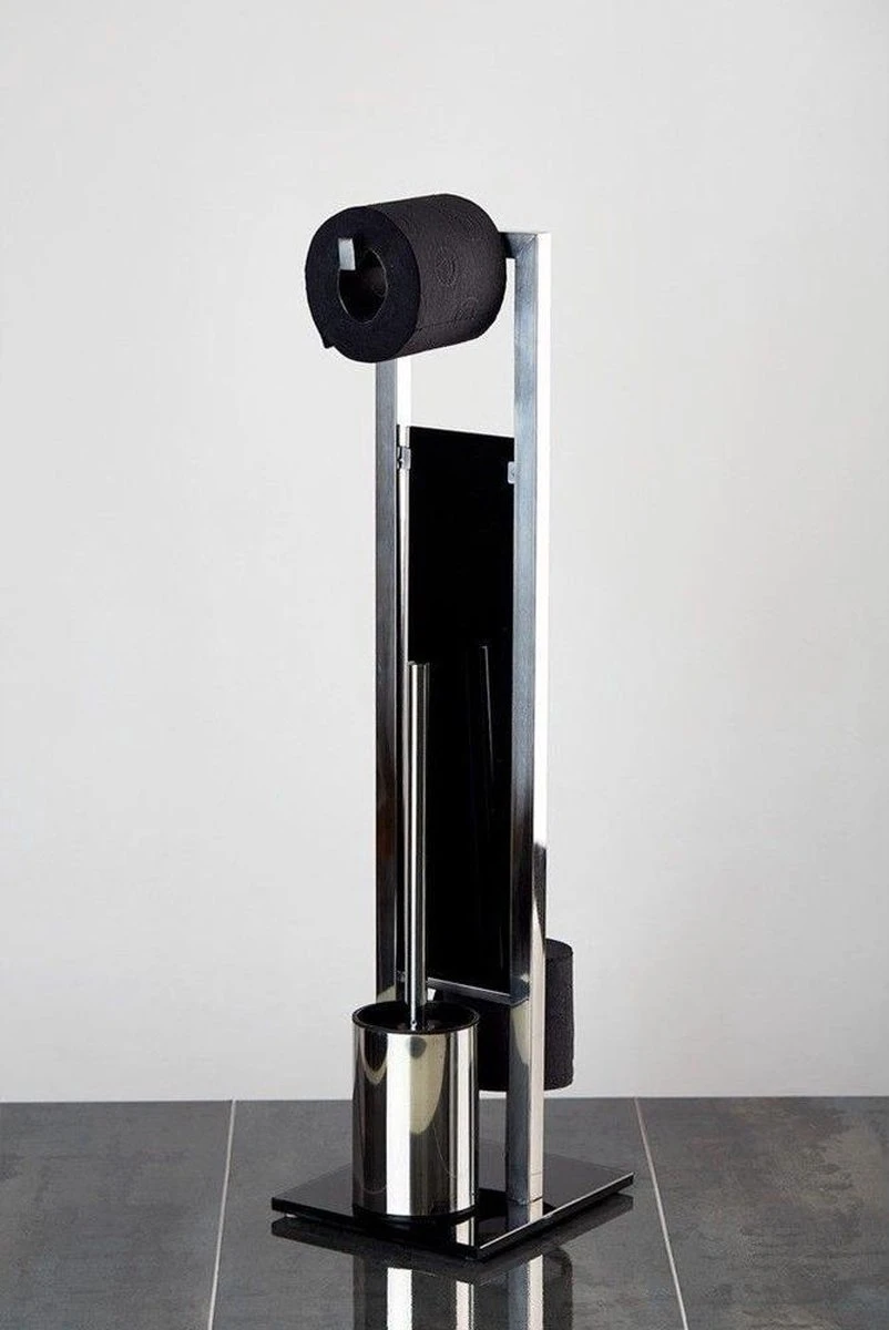 WENKO Toiletbutler Rivalta RVS Glanzend - Toiletborstel Met Houder, Toiletrolhouder En Reserverolhouder 5 WENKO Toiletbutler Rivalta RVS Glanzend - Toiletborstel Met Houder, Toiletrolhouder En Reserverolhouder - Afbeelding 5