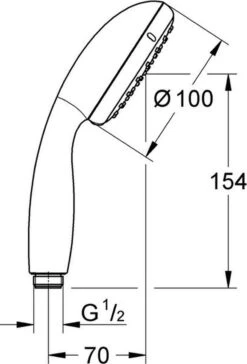 GROHE New Tempesta 100 Douchekop - Ø 10 Cm - 2 Straalstanden - Chroom - 2759710E -Badkamer Kast Winkel 814x1200 4