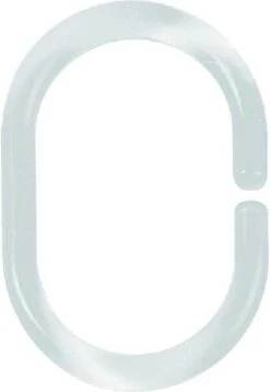 Differnz Douchegordijnringen - Transparant - Kunststof - 6 X 4 Cm - 12 Stuks -Badkamer Kast Winkel 827x1200 2