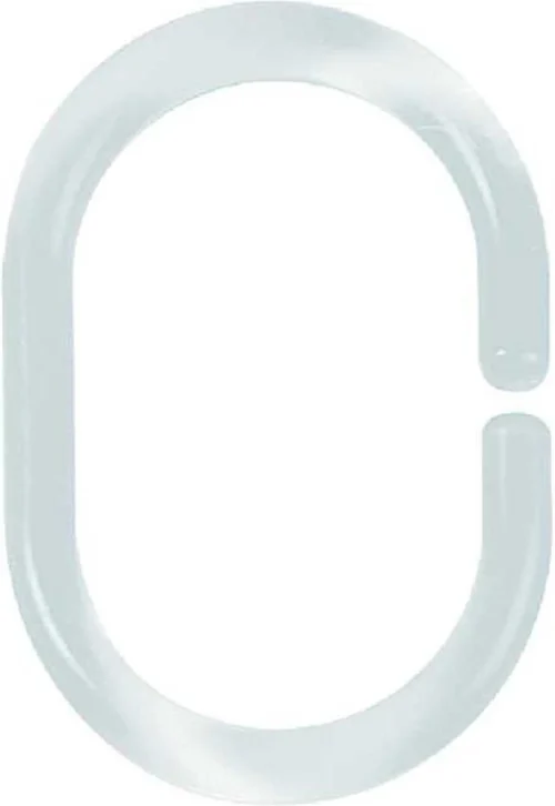 Differnz Douchegordijnringen - Transparant - Kunststof - 6 X 4 Cm - 12 Stuks -Badkamer Kast Winkel 827x1200 2