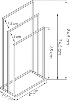 Badkamerhanger Handdoekenrek 3 Armen Zwart 10 Badkamerhanger Handdoekenrek 3 Armen Zwart -Badkamer Kast Winkel 838x1200