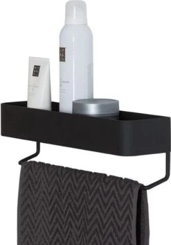 Sealskin Brix - Wandrek Met Handdoekrek 35 Cm - Zwart -Badkamer Kast Winkel 840x1200 2