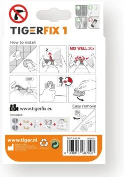 Tiger TigerFix Type 1 - Tiger Accessoires Monteren Zónder Boren - 2 Stuks -Badkamer Kast Winkel 844x1200