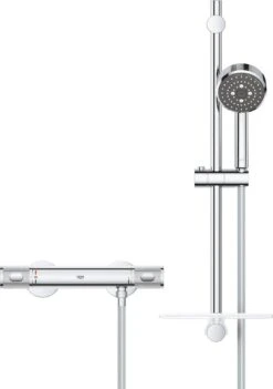 GROHE QuickFix Precision Feel Thermostatische Douchekraan - Met Glijstangset - EcoJoy - CoolTouch - Chroom - 34791000 -Badkamer Kast Winkel 845x1200 1