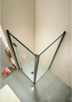 Vips Douchecabine 90 X 90 Met Zwart Aluminium Profiel - CE Gekeurd Veiligheidsglas Met NANO Coating - Vierkant -Badkamer Kast Winkel 847x1200 1