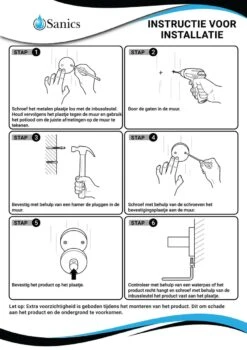 Sanics Toiletrolhouder Zwart Met Klep - WC Rolhouder RVS Inclusief Montage Set - Closetrolhouder -Badkamer Kast Winkel 848x1200 4