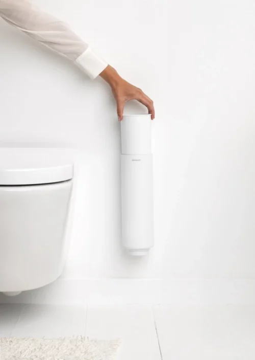 Brabantia MindSet WC Borstel Siliconen Met Houder - Mineral Fresh White -Badkamer Kast Winkel 852x1200 3
