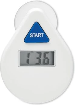 Douchetimer - Douchewekker - Showertimer - Douche Klok - Douchecoach - Met Zuignap - Waterbesparend - Digitaal - 5 Minuten