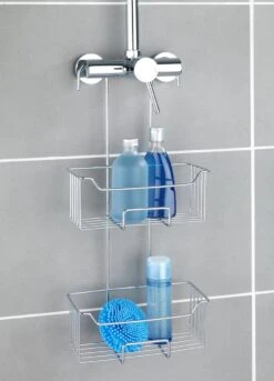 WENKO Doucherek Milo 2-laags 25x55cm RVS Glanzend - Doucherek Zonder Boren - Doucherek Hangend 11 WENKO Doucherek Milo 2-laags 25x55cm RVS Glanzend - Doucherek Zonder Boren - Doucherek Hangend -Badkamer Kast Winkel 863x1200 2