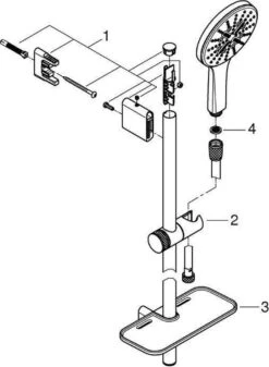 GROHE Rainshower SmartActive 130 Glijstangset - 60 Cm - Met Zeepschaal - Chroom - 26575000 -Badkamer Kast Winkel 880x1200 4