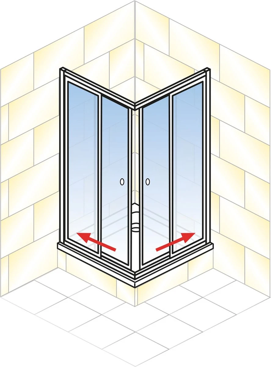 Schulte Douchecabine - Sunny Hoekinstap Met Schuifdeuren - Groot Verstelbereik 73,5 Tot Max. 88,5 Cm - Hoogte 180 Cm - Zwarte Profiel Met Helder Veiligheidsglas - Montage Op Douchebak Of Direct Op De Douchevloer 7 Schulte Douchecabine - Sunny Hoekinstap Met Schuifdeuren - Groot Verstelbereik 73,5 Tot Max. 88,5 Cm - Hoogte 180 Cm - Zwarte Profiel Met Helder Veiligheidsglas - Montage Op Douchebak Of Direct Op De Douchevloer - Afbeelding 7